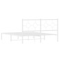 vidaXL Estructura de cama con cabecero metal blanca 160x200 cm vidaXL Estructura de cama con cabecero metal blanca 160x200 cm
