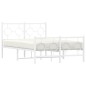 vidaXL Estructura cama metal con cabecero y estribo blanco 120x190 cm vidaXL Estructura cama metal con cabecero y estribo blanco 120x190 cm