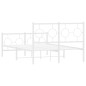 vidaXL Estructura cama metal con cabecero y estribo blanco 120x190 cm vidaXL Estructura cama metal con cabecero y estribo blanco 120x190 cm