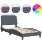vidaXL Estructura cama con luces LED terciopelo gris oscuro 80x200 cm vidaXL Estructura cama con luces LED terciopelo gris oscuro 80x200 cm