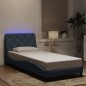 vidaXL Estructura cama con luces LED terciopelo gris oscuro 80x200 cm vidaXL Estructura cama con luces LED terciopelo gris oscuro 80x200 cm