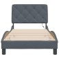 vidaXL Estructura cama con luces LED terciopelo gris oscuro 80x200 cm vidaXL Estructura cama con luces LED terciopelo gris oscuro 80x200 cm