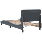 vidaXL Estructura cama con luces LED terciopelo gris oscuro 80x200 cm vidaXL Estructura cama con luces LED terciopelo gris oscuro 80x200 cm