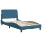 vidaXL Estructura de cama con luces LED terciopelo azul 100x200 cm vidaXL Estructura de cama con luces LED terciopelo azul 100x200 cm