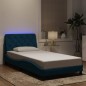 vidaXL Estructura de cama con luces LED terciopelo azul 100x200 cm vidaXL Estructura de cama con luces LED terciopelo azul 100x200 cm