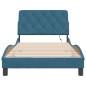 vidaXL Estructura de cama con luces LED terciopelo azul 100x200 cm vidaXL Estructura de cama con luces LED terciopelo azul 100x200 cm
