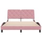 vidaXL Estructura de cama con luces LED terciopelo rosa 120x200 cm vidaXL Estructura de cama con luces LED terciopelo rosa 120x200 cm