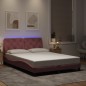 vidaXL Estructura de cama con luces LED terciopelo rosa 140x200 cm vidaXL Estructura de cama con luces LED terciopelo rosa 140x200 cm
