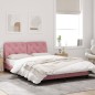 vidaXL Estructura de cama con luces LED terciopelo rosa 140x200 cm vidaXL Estructura de cama con luces LED terciopelo rosa 140x200 cm
