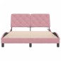 vidaXL Estructura de cama con luces LED terciopelo rosa 140x200 cm vidaXL Estructura de cama con luces LED terciopelo rosa 140x200 cm