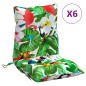 vidaXL Cojines para silla respaldo bajo 6 uds tela Oxford multicolor vidaXL Cojines para silla respaldo bajo 6 uds tela Oxford multicolor