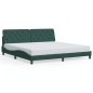 vidaXL Estructura cama con luces LED terciopelo verde oscuro 200x200cm vidaXL Estructura cama con luces LED terciopelo verde oscuro 200x200cm