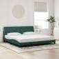vidaXL Estructura cama con luces LED terciopelo verde oscuro 200x200cm vidaXL Estructura cama con luces LED terciopelo verde oscuro 200x200cm