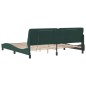 vidaXL Estructura cama con luces LED terciopelo verde oscuro 200x200cm vidaXL Estructura cama con luces LED terciopelo verde oscuro 200x200cm