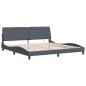 vidaXL Estructura cama con luces LED terciopelo gris oscuro 200x200 cm vidaXL Estructura cama con luces LED terciopelo gris oscuro 200x200 cm