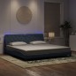 vidaXL Estructura cama con luces LED terciopelo gris oscuro 200x200 cm vidaXL Estructura cama con luces LED terciopelo gris oscuro 200x200 cm