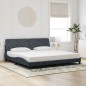 vidaXL Estructura cama con luces LED terciopelo gris oscuro 200x200 cm vidaXL Estructura cama con luces LED terciopelo gris oscuro 200x200 cm