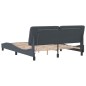vidaXL Estructura cama con luces LED terciopelo gris oscuro 160x200 cm vidaXL Estructura cama con luces LED terciopelo gris oscuro 160x200 cm