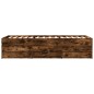 vidaXL Tumbona con cajones madera ingeniería roble ahumado 90x200 cm vidaXL Tumbona con cajones madera ingeniería roble ahumado 90x200 cm