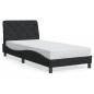 vidaXL Estructura de cama con cabecero de terciopelo negro 90x200 cm vidaXL Estructura de cama con cabecero de terciopelo negro 90x200 cm