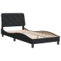 vidaXL Estructura de cama con cabecero de terciopelo negro 90x200 cm vidaXL Estructura de cama con cabecero de terciopelo negro 90x200 cm
