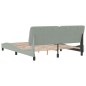 vidaXL Estructura de cama con cabecero terciopelo gris claro 160x200cm vidaXL Estructura de cama con cabecero terciopelo gris claro 160x200cm