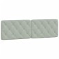 vidaXL Estructura de cama con cabecero terciopelo gris claro 160x200cm vidaXL Estructura de cama con cabecero terciopelo gris claro 160x200cm