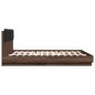 vidaXL Cama con cabecero madera de ingeniería marrón roble 180x200 cm vidaXL Cama con cabecero madera de ingeniería marrón roble 180x200 cm