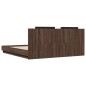 vidaXL Cama con cabecero madera de ingeniería marrón roble 180x200 cm vidaXL Cama con cabecero madera de ingeniería marrón roble 180x200 cm