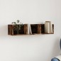 vidaXL Mueble de pared madera ingeniería roble ahumado 75x18x16,5 cm vidaXL Mueble de pared madera ingeniería roble ahumado 75x18x16,5 cm