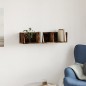 vidaXL Mueble de pared madera ingeniería roble ahumado 75x18x16,5 cm vidaXL Mueble de pared madera ingeniería roble ahumado 75x18x16,5 cm