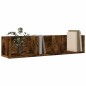 vidaXL Mueble de pared madera ingeniería roble ahumado 75x18x16,5 cm vidaXL Mueble de pared madera ingeniería roble ahumado 75x18x16,5 cm