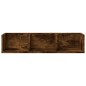 vidaXL Mueble de pared madera ingeniería roble ahumado 75x18x16,5 cm vidaXL Mueble de pared madera ingeniería roble ahumado 75x18x16,5 cm