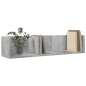 vidaXL Mueble de pared madera ingeniería gris hormigón 75x18x16,5 cm vidaXL Mueble de pared madera ingeniería gris hormigón 75x18x16,5 cm