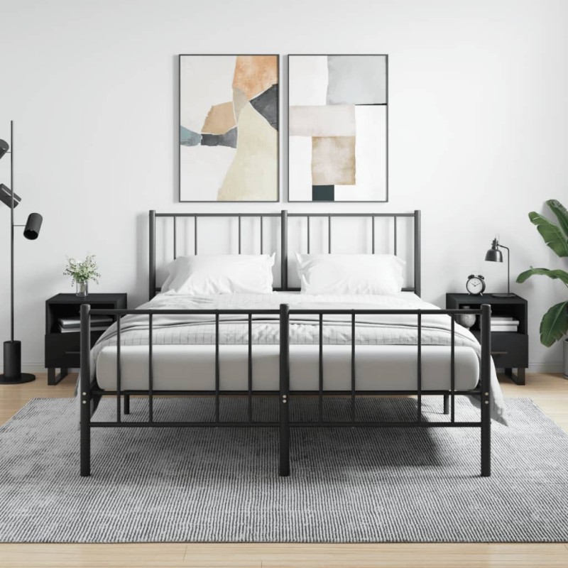 vidaXL Mesitas de noche 2 uds madera ingeniería negro 40x35x47,5 cm vidaXL Mesitas de noche 2 uds madera ingeniería negro 40x35x47,5 cm