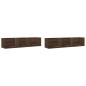vidaXL Muebles de pared 2 unidades madera de ingeniería marrón roble vidaXL Muebles de pared 2 unidades madera de ingeniería marrón roble