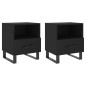 vidaXL Mesitas de noche 2 uds madera ingeniería negro 40x35x47,5 cm vidaXL Mesitas de noche 2 uds madera ingeniería negro 40x35x47,5 cm