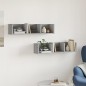 vidaXL Muebles pared 2 uds madera ingeniería gris Sonoma 75x18x16,5 cm vidaXL Muebles pared 2 uds madera ingeniería gris Sonoma 75x18x16,5 cm