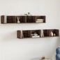 vidaXL Muebles de pared 2 uds madera marrón roble 99x18x16,5 cm vidaXL Muebles de pared 2 uds madera marrón roble 99x18x16,5 cm