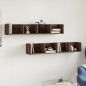vidaXL Muebles de pared 2 uds madera marrón roble 99x18x16,5 cm vidaXL Muebles de pared 2 uds madera marrón roble 99x18x16,5 cm