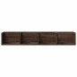 vidaXL Muebles de pared 2 uds madera marrón roble 99x18x16,5 cm vidaXL Muebles de pared 2 uds madera marrón roble 99x18x16,5 cm
