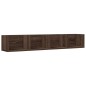 vidaXL Muebles de pared 2 uds madera marrón roble 99x18x16,5 cm vidaXL Muebles de pared 2 uds madera marrón roble 99x18x16,5 cm