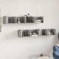 vidaXL Muebles de pared 2 uds madera gris Sonoma 99x18x16,5 cm vidaXL Muebles de pared 2 uds madera gris Sonoma 99x18x16,5 cm