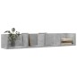 vidaXL Mueble de pared madera ingeniería gris hormigón 99x18x16,5 cm vidaXL Mueble de pared madera ingeniería gris hormigón 99x18x16,5 cm
