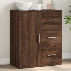 vidaXL Aparador de madera de ingeniería marrón roble 60x31x70 cm