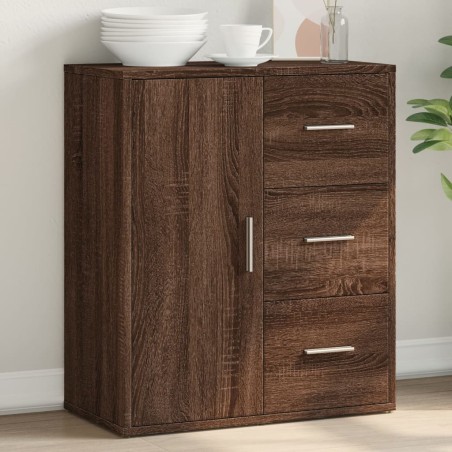 vidaXL Aparador de madera de ingeniería marrón roble 60x31x70 cm