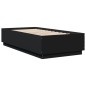 vidaXL Estructura cama con luces LED madera ingeniería negro 90x190 cm vidaXL Estructura cama con luces LED madera ingeniería negro 90x190 cm