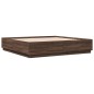 vidaXL Estructura de cama madera de ingeniería marrón roble 200x200 cm vidaXL Estructura de cama madera de ingeniería marrón roble 200x200 cm