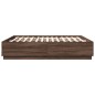 vidaXL Estructura de cama madera de ingeniería marrón roble 200x200 cm vidaXL Estructura de cama madera de ingeniería marrón roble 200x200 cm