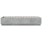 vidaXL Estructura de cama madera de ingeniería gris hormigón 90x200cm